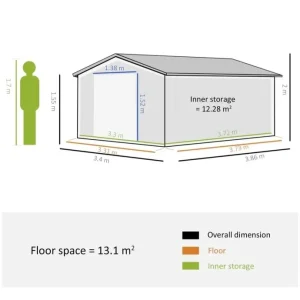 Large all weather shed 11ft by 13ft