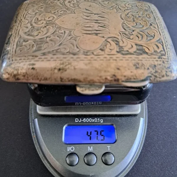 Sterling Silver Cigarette Case 1918