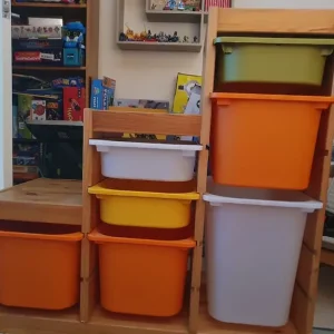 Ikea Trofast pine storage unit with boxes - Image 2