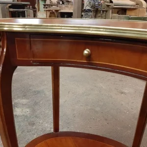 Mid Century French Walnut Side Table - Image 4