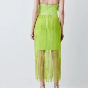 Green midi dress size 8 karen millen - Image 4