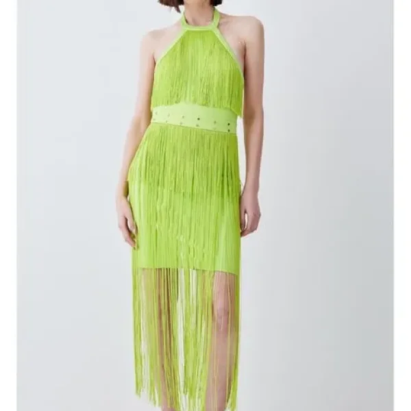 Green midi dress size 8 karen millen