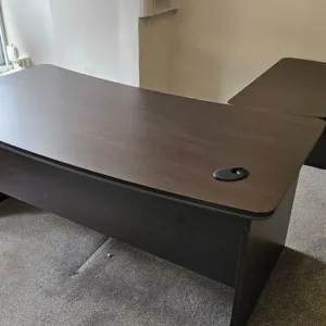 Office desk with printer side desk - Image 2