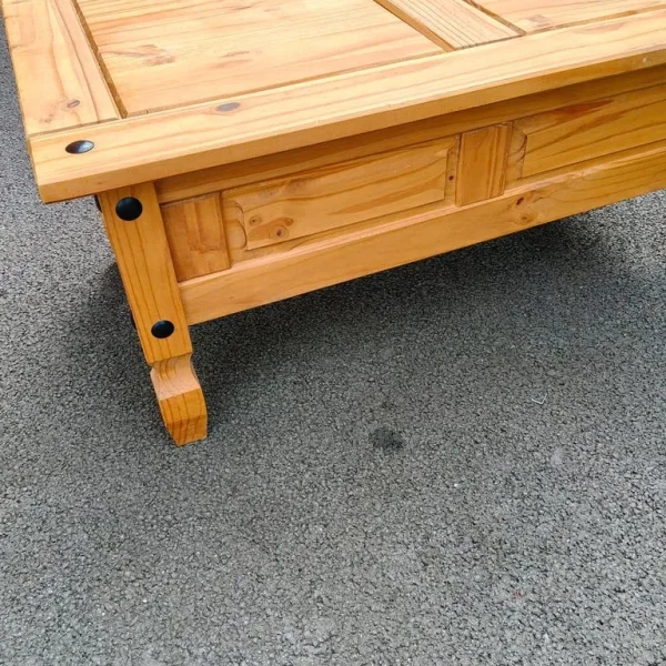 Oak colour coffee table with front draw