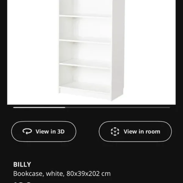 Large bookshelf with six shelves