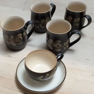 Vintage Denby Bakewell Mugs and Tea Cup and Saucer - Image 6