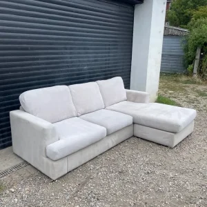 Large light grey DFS L shape corner sofa - Image 5