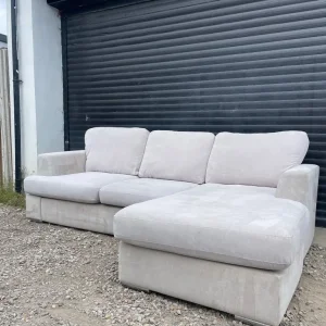 Large light grey DFS L shape corner sofa - Image 6