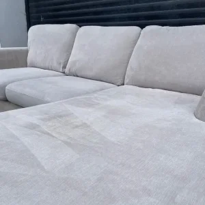 Large light grey DFS L shape corner sofa - Image 7