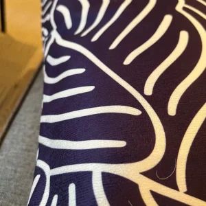 Cushions x 2 purple white pattern - Image 4