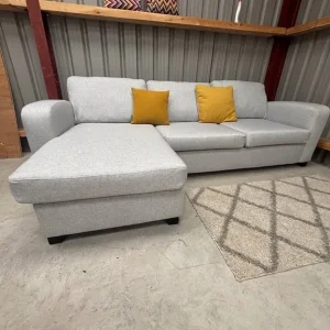 DFS Layla left hand facing L shape chaise end 3 seater sofa