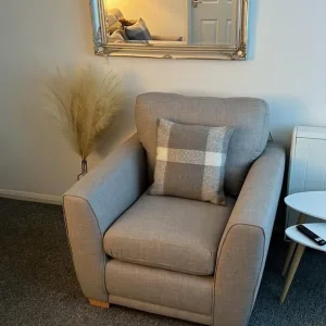 Grey 2 Seater Sofa & Arm Chair - Image 2