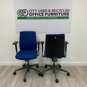 Senator Freeflex Operator Chair, Adjustable, Armrests, Blue / Black