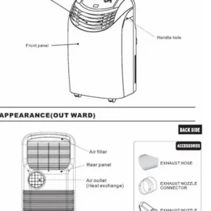 Airforce Portable Air Conditioning Unit – With Remote, Manual, and Extract Hose Kit - Image 4