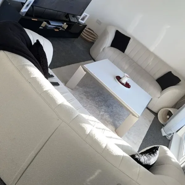 DFS Ivory Boucle sofa set