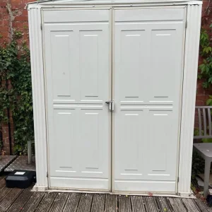 Metal framed garden shed