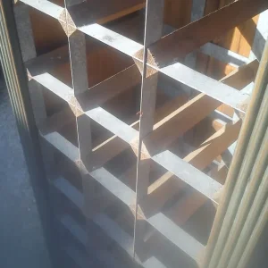 Pine wine rack, upcycled and painted with grey chalk paint - Image 3