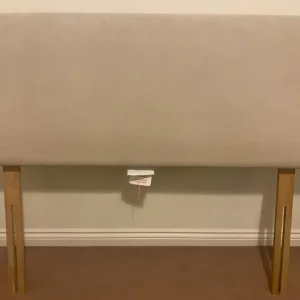 Beige Fabric Double Bed Base - Image 3