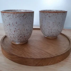 A pair of hand-thrown cups by Ximena Heasman