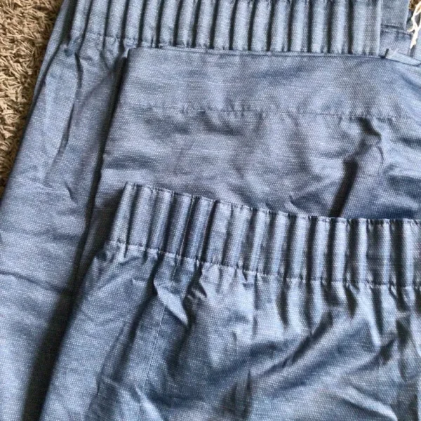 Pair Blue Lined Wide Width Curtains