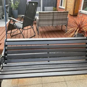 Cast iron garden bench