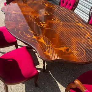 Solid Wood Dining Table and 6 Chairs - Image 2