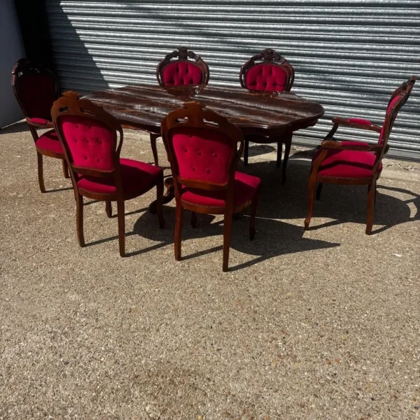 Solid Wood Dining Table and 6 Chairs
