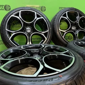 18" VW GTI Style Alloy Wheels with New Tyres – Fits A3 Caddy, Golf, Skoda - Image 3