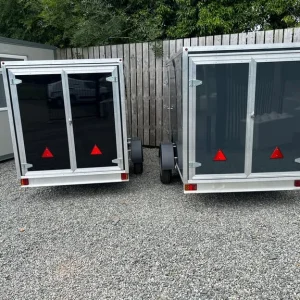 8ft x 5ft x 5ft Box Trailer with Front Door and Rear Barn Doors - Image 2