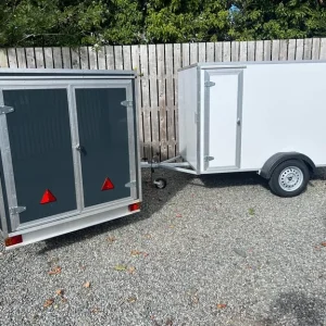 8ft x 5ft x 5ft Box Trailer with Front Door and Rear Barn Doors - Image 3