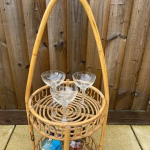 Vintage Cane Drinks Trolley - Image 2
