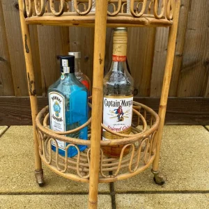 Vintage Cane Drinks Trolley - Image 3