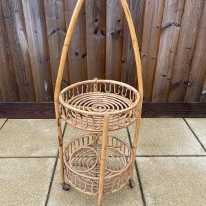 Vintage Cane Drinks Trolley - Image 4