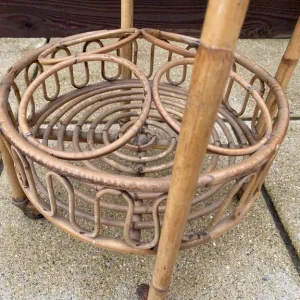 Vintage Cane Drinks Trolley - Image 6