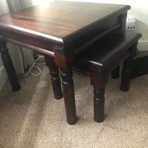 Nest of 2 mahogany tables - Image 2