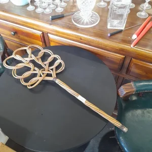 Vintage Rattan Cane Carpet Beater - Image 2