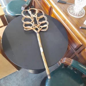 Vintage Rattan Cane Carpet Beater - Image 3