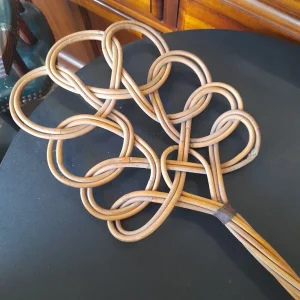 Vintage Rattan Cane Carpet Beater - Image 5