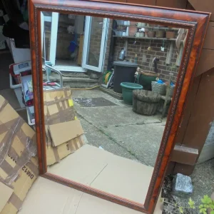 Large Old Mirror with Bevelled Glass, 40” x 28” - Image 2