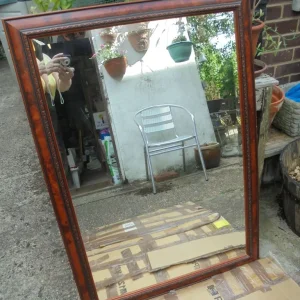 Large Old Mirror with Bevelled Glass, 40” x 28” - Image 3