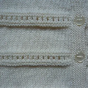 Cardigan - toddler girls' knit with eyelets and buttons - Image 5