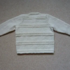 Cardigan - toddler girls' knit with eyelets and buttons - Image 6