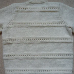 Cardigan - toddler girls' knit with eyelets and buttons - Image 7