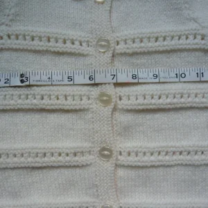 Cardigan - toddler girls' knit with eyelets and buttons - Image 8
