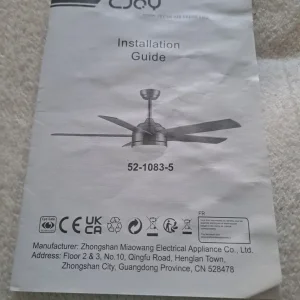White ceiling fan with remote - Image 5