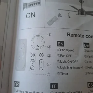 White ceiling fan with remote - Image 8