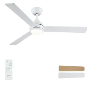 White ceiling fan with remote