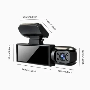 Double camera dash cam with front 1080P and rear 720P - Image 5