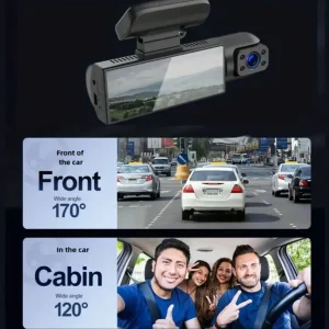 Double camera dash cam with front 1080P and rear 720P - Image 6