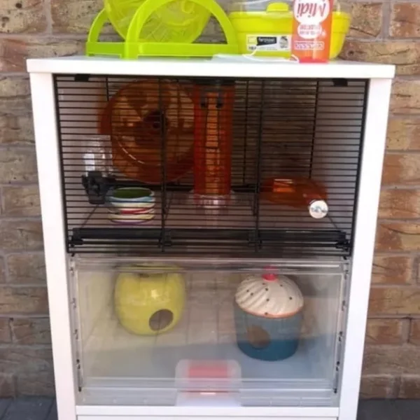 Omlet small pet enclosure and Savic Spelos plastic cage